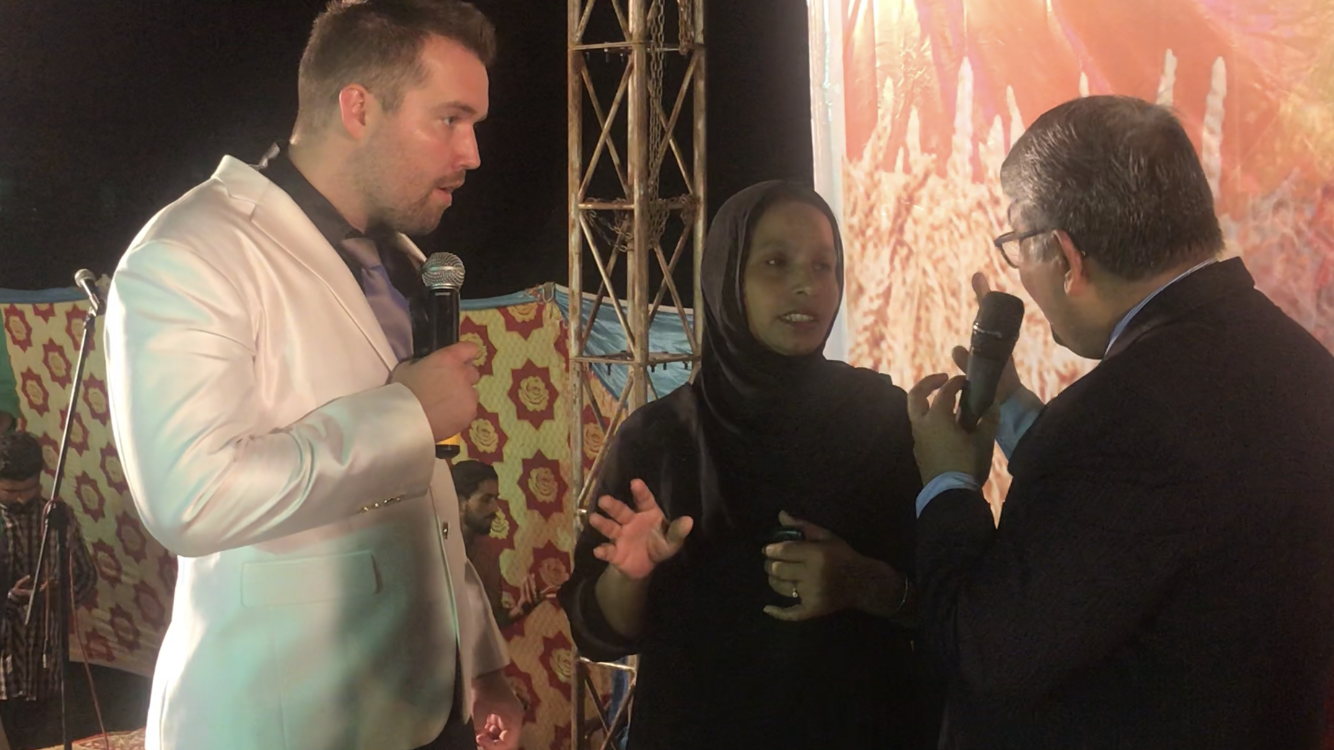 Woman healed of blindness
